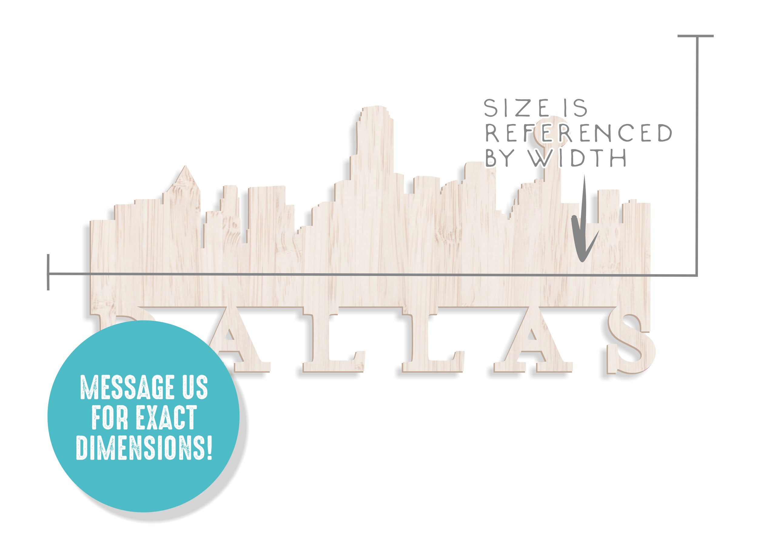 Dallas Wall Sign City Skyline Wall Decor Texas Wall Art Etsy