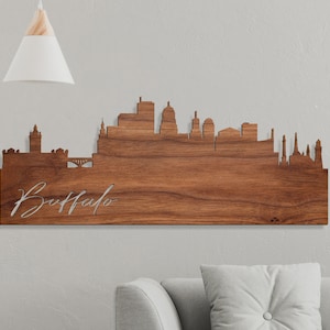 Buffalo NY Skyline Sign, Custom Wood Skyline, Skyline Wall Art, Buffalo NY Wall Decor Art, Housewarming Gift, New York Gifts, NY Decor