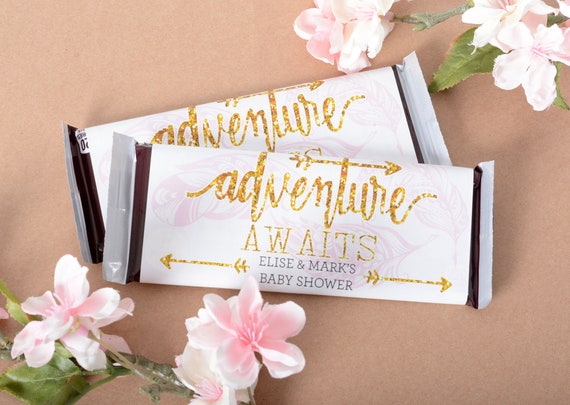 Adventure Candy Bar Wrappers, 25 Baby Shower Chocolate Bar Wraps, Boho Baby Shower Candy Stickers #bsiHB-94 Il_570xn