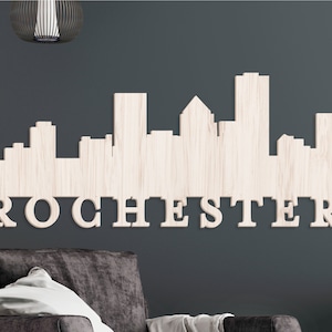 Rochester Wall Sign, City Skyline Wall Decor, New York Wall Art, Rochester Skyline Wall Hanging, New York Sign, City Wall Art, Skyline Art