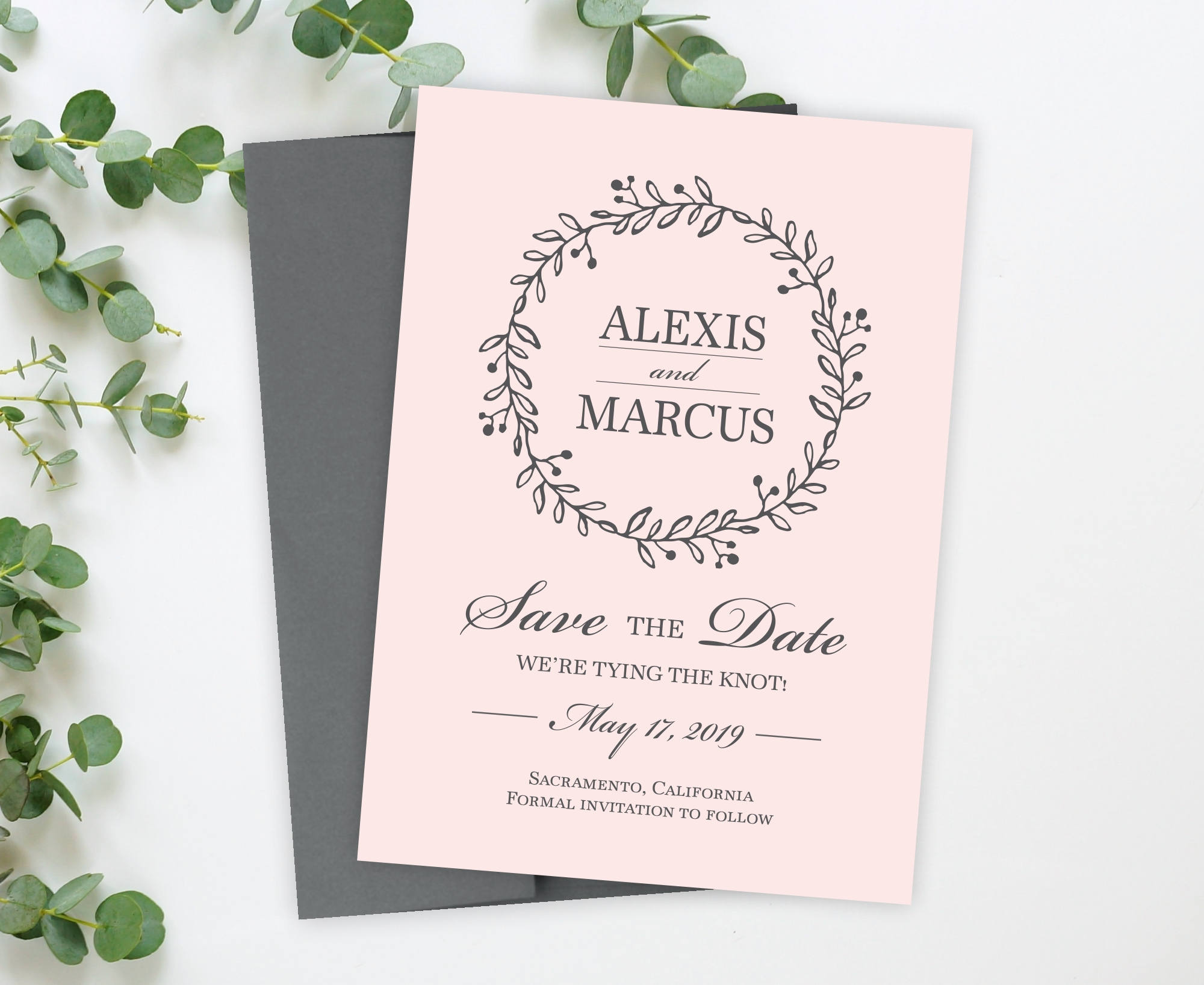 Elegant Wedding Save the Date Wedding Announcement Cards Etsy