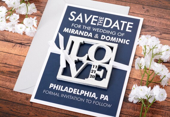 Save the Date Magnets, Save the Date Magnet Card, Philadelphia Save the Date, Wedding Magnet #LCsatd-266 Il_570xn
