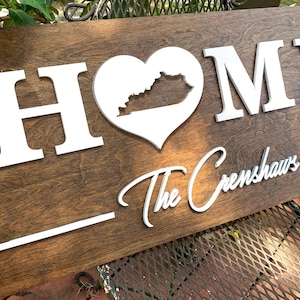 Kentucky Home Decor, Kentucky Home Sign, KY Welcome Sign, Kentucky Gift, Wood Welcome Sign, Housewarming Gifts, Custom Welcome Sign