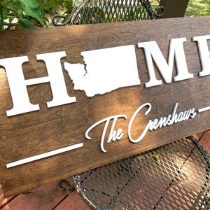Washington Home Decor, Washington Wall Sign, WA Welcome Sign, Oregon Gifts, Wood Welcome Sign, Custom Wall Sign, Custom Welcome Sign