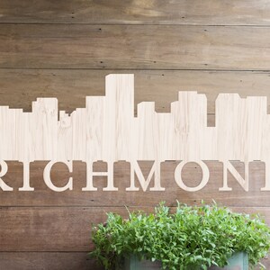 Richmond Skyline Sign, Richmond VA Gifts, Virginia Gifts, Housewarming Gift, Skyline Wall Decor, Wooden Skyline Art, Richmond Skyline Cutout