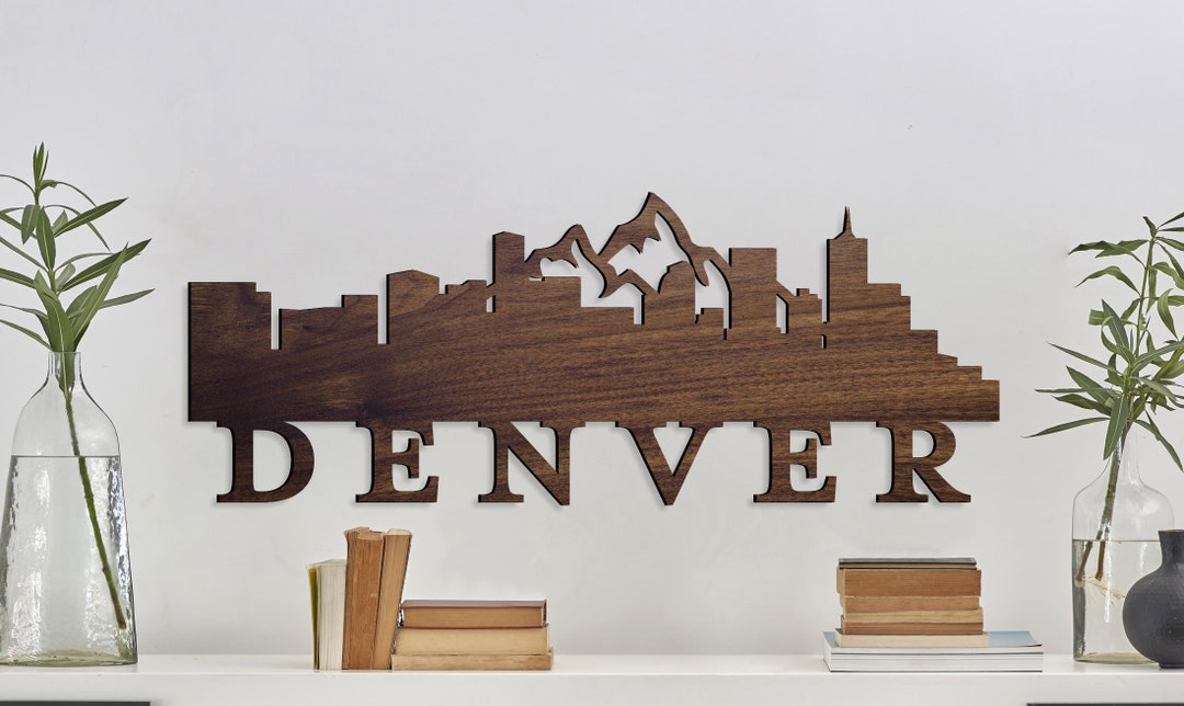 Denver Wall Sign, City Skyline Wall Decor, Denver Wall Art, Denver