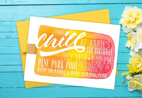 birthday party invitations ice cream pool party birthday pool party invitation cards
