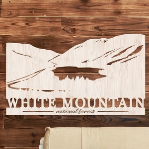 White Mountain Wall Sign, National Forest Sign, White Mountain National Forest Gift, Wooden Wall Sign, Forest Gifts, Wanderlust Home Decor