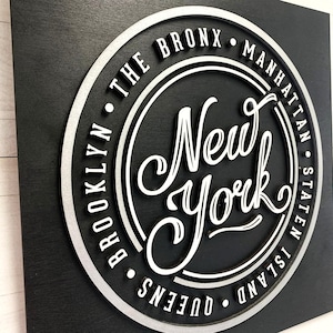 New York City Decor, NYC Wall Sign, New York Home Decor, New York Signs, New York Art Print, Laser Cut Wooden Sign, Wood NYC Decor Sign