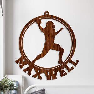 Football Name Sign, Football Decor, Football Wall Sign, Custom Name Sign, Name Cutout, Kids Room Decor, Football Theme Gift, Football Player