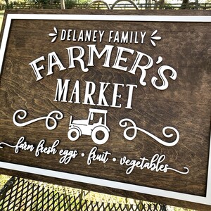 Rustic Farmhouse Wall Sign, Family Farm Name Sign, Farmers Market Decor, Modern Farmhouse Wall Art, 3D Wood Sign, Custom Closing Gifts