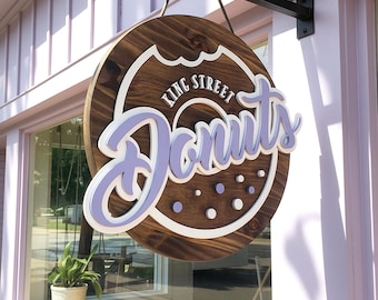Custom 3D Wood Logo Sign: Business Storefront Signage with Your Brand! Exterior & Interior Signs