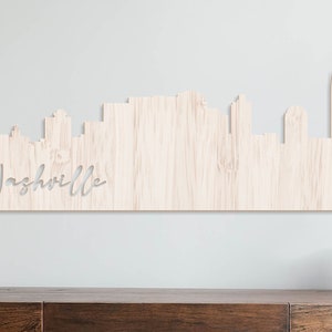 Nashville Wall Sign, City Skyline Wall Decor, Tennessee Wall Art, Nashville Skyline Wall Hanging, Nashville Sign, Bedroom Art, Skyline Art