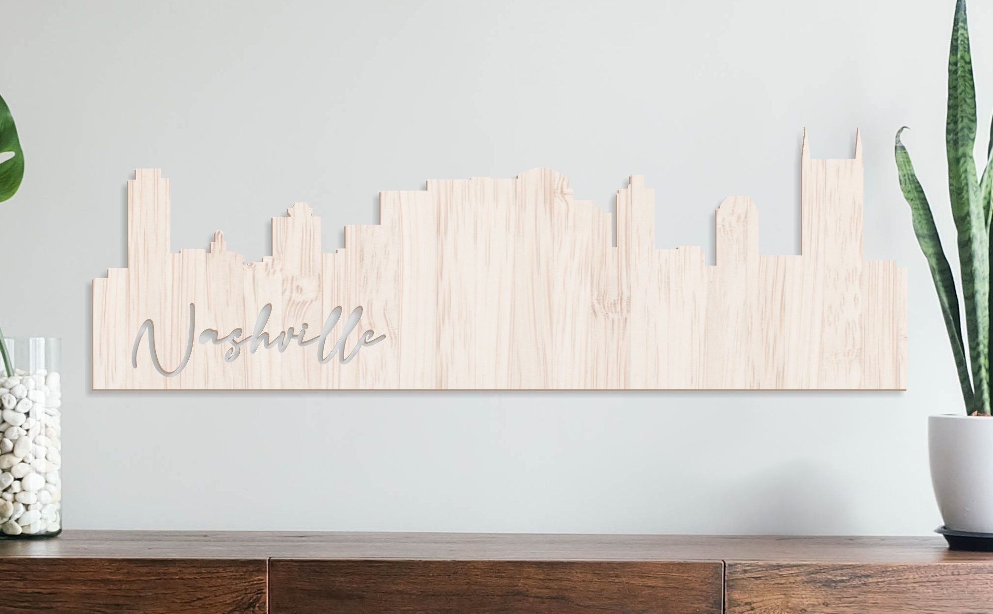 Nashville Wall Sign City Skyline Wall Decor Tennessee Wall Etsy
