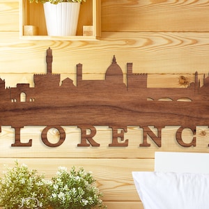 Florence Italy Skyline Sign, Florence Wall Art, Italy Decor, Laser Cut Skyline, Wooden Florence Skyline, Italy Gifts, Italy Wall Art