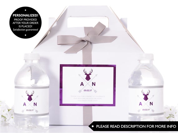 Wedding Favor Box Kits, Metallic Foil Wedding Stickers, Hotel Welcome Boxes, Wedding Survival Kit #wdiG-233 Il_570xn