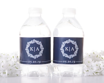 Wedding Water Bottle Labels - Wedding Water Labels - Custom Water Bottle Labels - Waterproof Water Bottle Labels - Bottled Water Labels