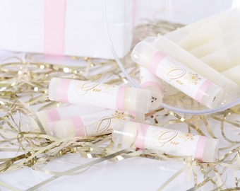 Winter ONEderland Favors - Lip Balm-Chapstick Stickers and Lip Balm Tubes - Party Favors