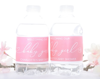 Waterproof Baby Shower Labels, Custom Water Bottle Labels, Cute Baby Shower Stickers, Waterproof Stickers for Bottles, Personalized Labels