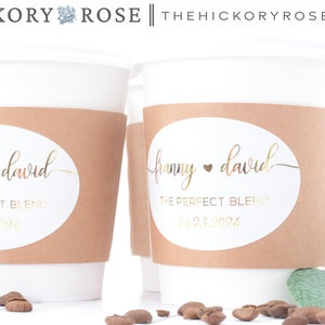 METALLIC FOIL Wedding Cups, Wedding Coffee Cups, Beverage Supplies, Gold Foil Stickers, Metallic Foil Cup Stickers, Wedding Coffee Bar