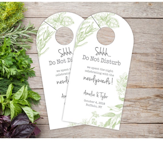 Wedding Door Hangers - Floral Wedding Hotel Door Hangers - Hotel Box Wedding Favor - Destination Wedding - Do Not Disturb - #dhrI-230 Il_570xn