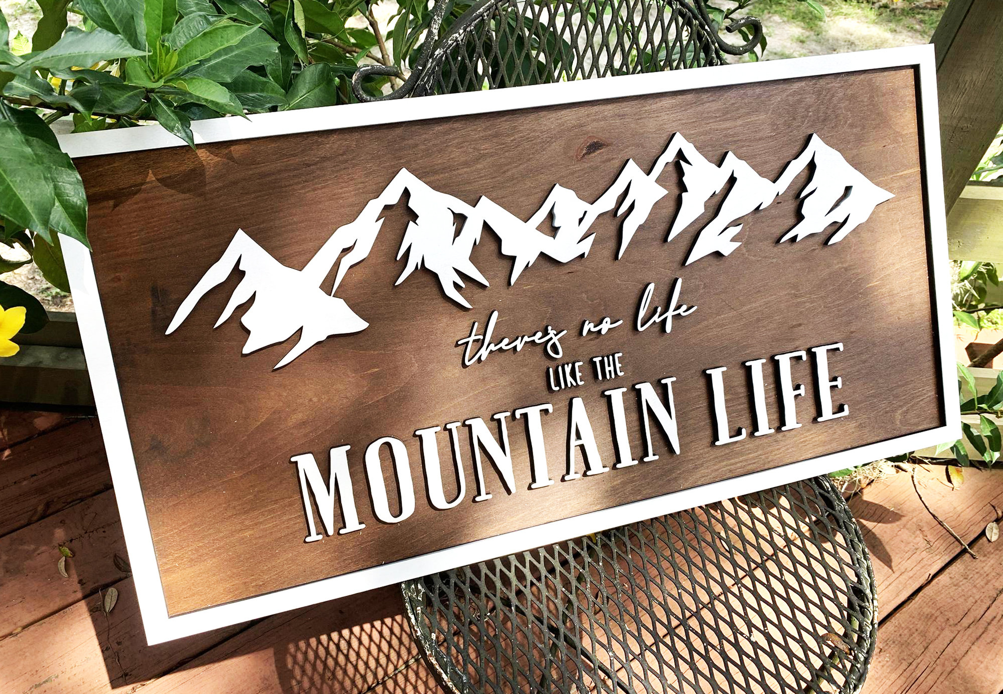 Mountain Life Wall Sign, Mountain Home Sign, Mountain Themed Decor