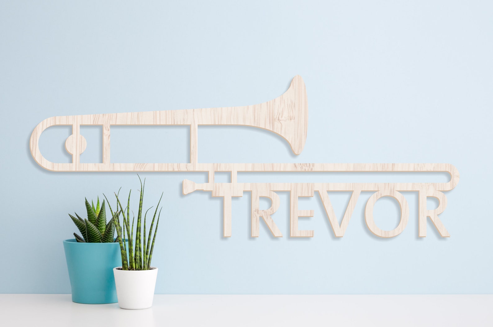 Trombone Name Sign Custom Kids Room Sign Music Themed Gifts Etsy