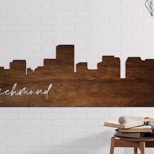 Richmond Skyline Sign, Richmond VA Gifts, Virginia Gifts, Housewarming Gift, Skyline Wall Decor, Wooden Skyline Art, Richmond Skyline Cutout
