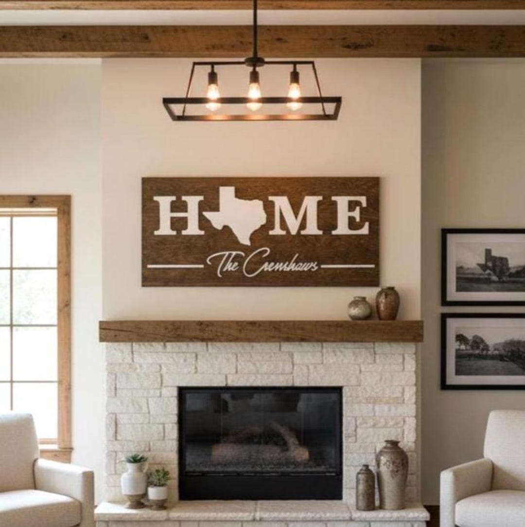 Texas Home Decor, Texas Home Wall Sign, TX Welcome Sign, Home