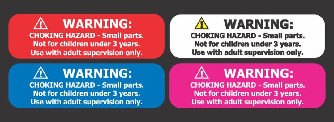 500 Small 1.75 X .5 Choking Hazard Warning Labels - Etsy