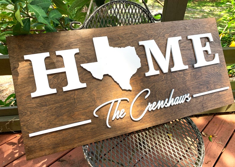 Texas Home Decor Texas Home Wall Sign TX Welcome Sign Home | Etsy