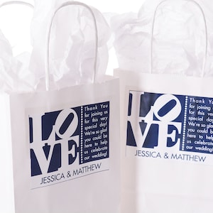 Philadelphia Wedding Favors, Wedding Favor Bags, Wedding Welcome Gift Bags, Hotel Welcome Bags, Philly LOVE Stickers, Guest Gifts #wdiB-266
