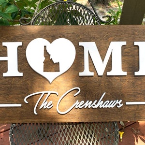 Idaho Home Decor, Idaho Home Sign, ID Welcome Sign, Idaho Gift, Wood