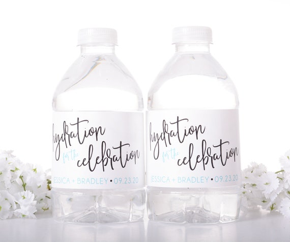 Preppy Design Custom Water Bottle Labels - Custom Sized