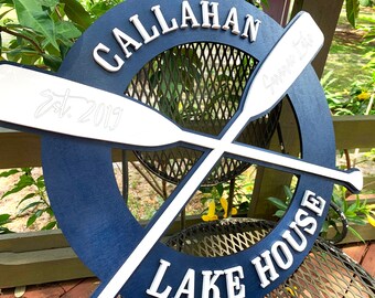 Customized Lake House Sign, Family Lake House, Lake House Decor, Lake Gifts, Lake Themed Home Decor, Lake House Gifts, Housewarming Gift