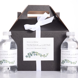 Greenery Wedding Welcome Boxes - Wedding Welcome Box Kits - Wedding Gift Boxes - Wedding Favor Box - Thank you Welcome Gifts - #wdiG-357