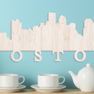 Boston MA Wall Sign, City Skyline Wall Decor, Boston Wall Art, Boston Skyline Wall Hanging, Wood Boston Skyline Sign, Travel Home Decor