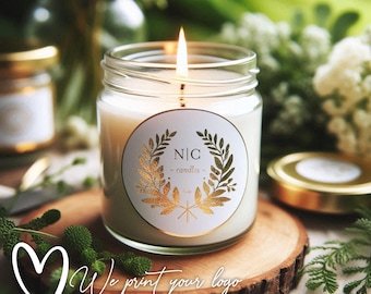 Pegatinas con logotipo en lámina dorada, pegatinas personalizadas SU LOGOTIPO AQUÍ, pegatinas con logotipo impreso, etiquetas con lámina dorada metalizada, pegatinas con marca en lámina dorada