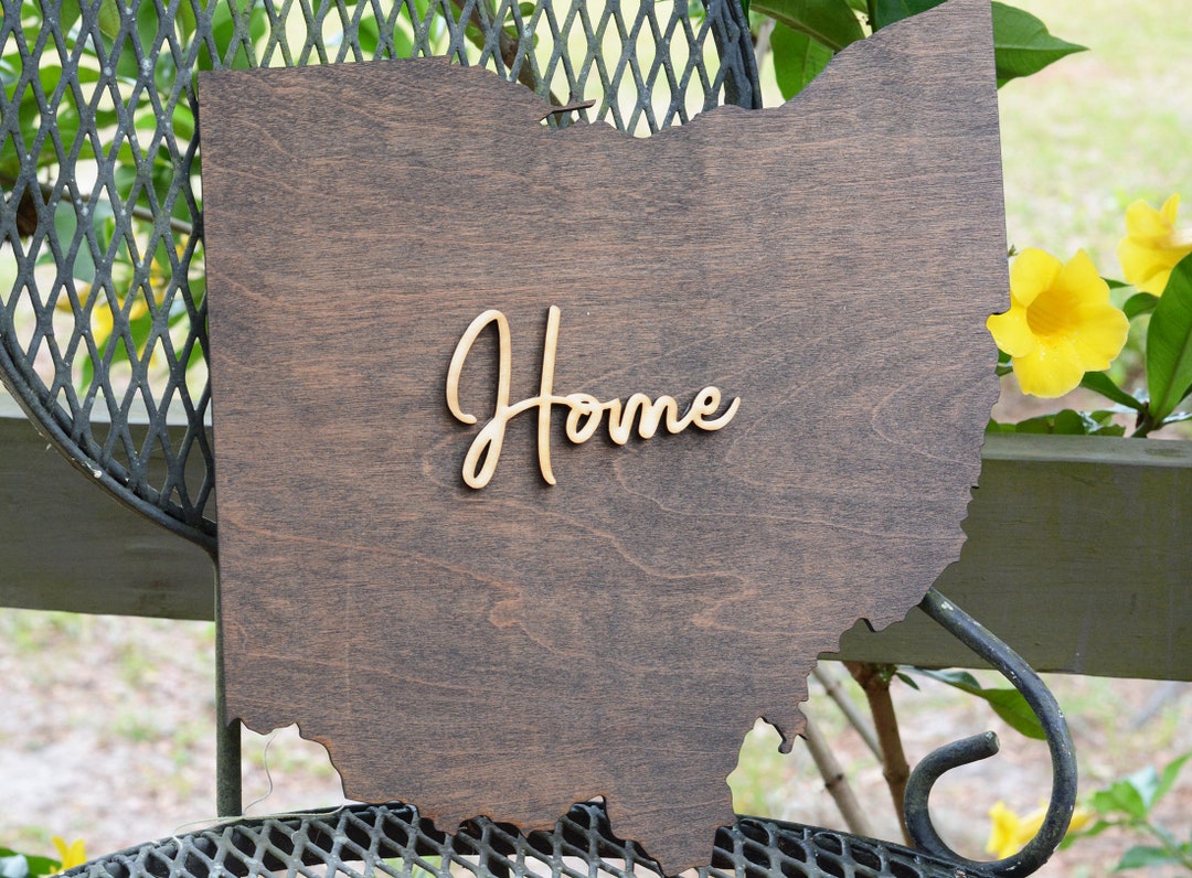 Ohio Wall Art, Ohio Home Decor, Ohio Wall Art Sign, Wall Home Decor ...