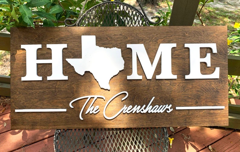 Texas Home Decor Texas Home Wall Sign TX Welcome Sign Home | Etsy