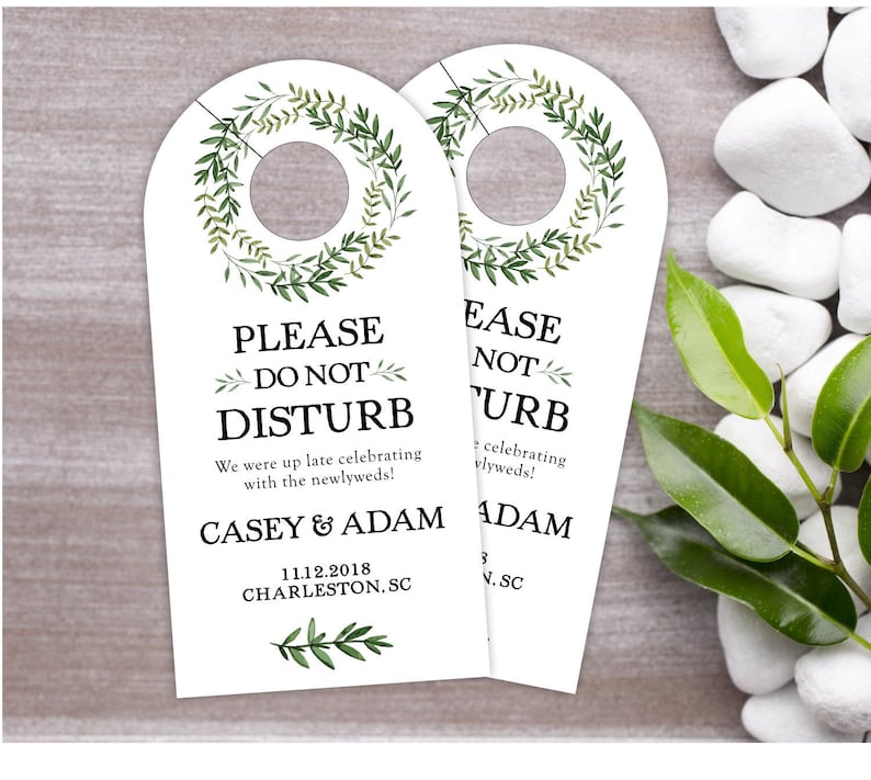 Wedding Door Hangers Wreath Wedding Hotel Door Hanger Etsy