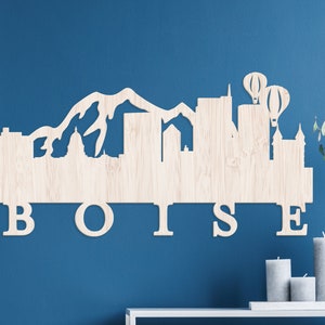 Boise Skyline Sign, Boise ID Skyline Cutout, Wooden Skyline Art, Idaho Gifts, Housewarming Gifts, Boise Skyline Wall Decor, Idaho Sign