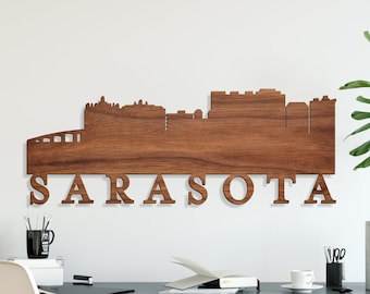 Sarasota Skyline Cutout, Wooden Skyline Sign, Sarasota FL Gifts, Sarasota Florida, Wooden Sarasota Cutout, Sarasota Wall Sign, Housewarming