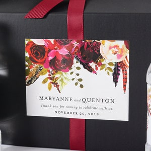 Hotel Wedding Box Wedding Welcome Boxes with Matching Water Labels Floral Wedding Favor Box Kits Garden Guest Gift Boxes wdiG-312 image 2