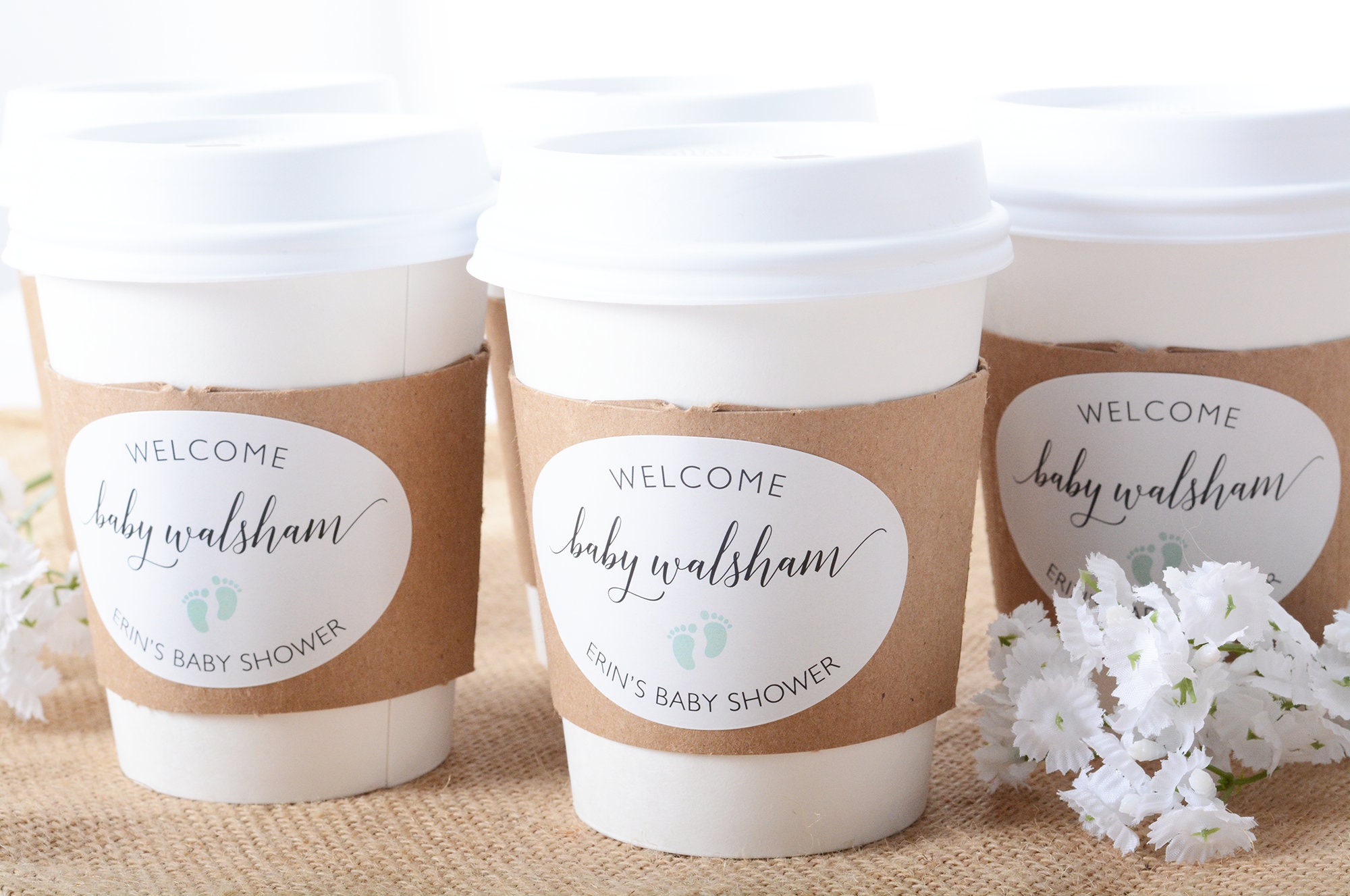 Baby Shower Cups Baby Shower Coffee Bar Cups Beverage Cups Etsy