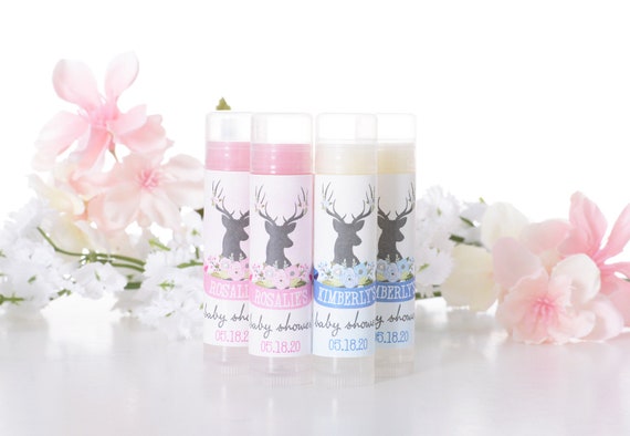 Baby Shower Chapstick Favors Rustic Deer Baby Shower Favor Etsy