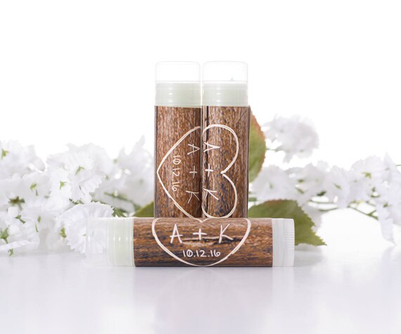Rustic Chapstick Favors - Wedding Lip Balm Favors - Chapstick Wedding Favors & Labels - Rustic Wedding Chapstick - Custom Favors - #wdiL-193 Il_570xn