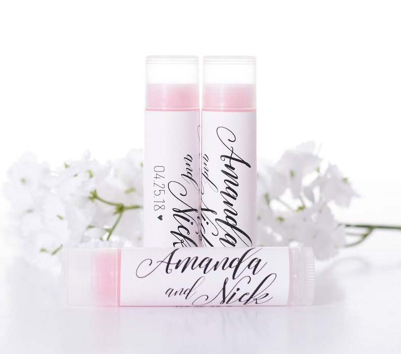 Custom Wedding Favors Wedding Lip Balms Wedding Chapstick Etsy