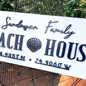 Beach House Decor, Seashore Wall Art, Ocean Decor Sign, Beach Laser Cut Sign, Custom Closing Gift, Housewarming Gift, Laser Cut Welcome Sign
