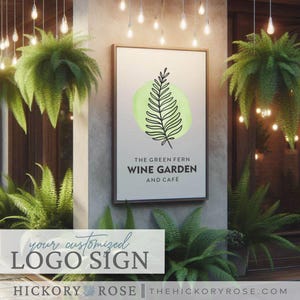 Cafe Logo Sign, Custom Logo Sign, OUTDOOR Storefront Sign, PVC Printed Logo Sign, Custom Restaurant Sign, Exterior Business Logo Signage